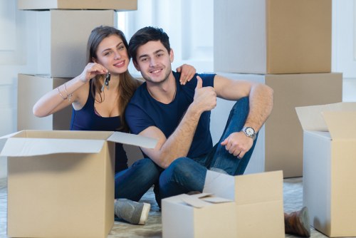 Removal team preparing a local move in Willesden