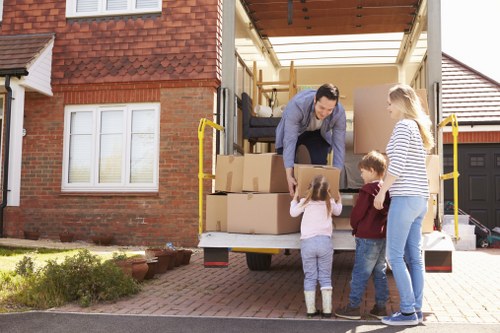 Movers assisting a house move in Willesden