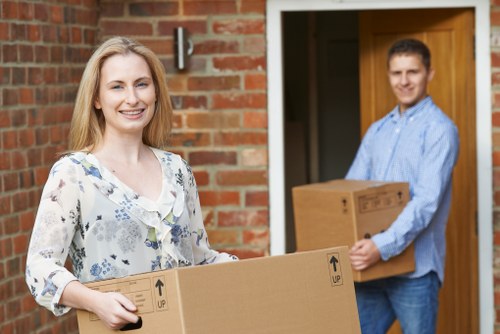 Careful unpacking and box organisation in a Willesden property