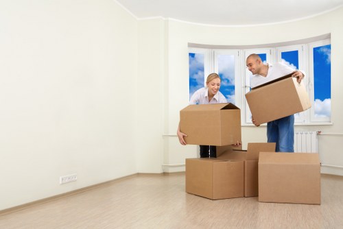 Removal van serving a residential move in Willesden