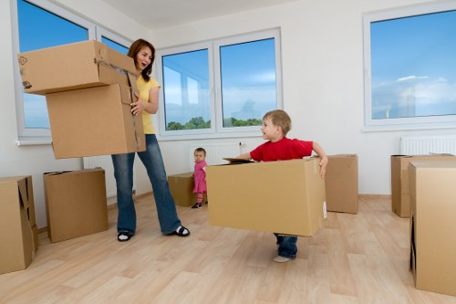 Removal van helping with furniture collection and delivery in Willesden