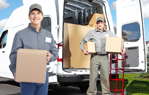 Packing and transporting office equipment during a Willesden relocation