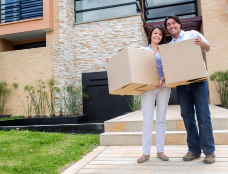 Careful furniture loading for a home move in Willesden